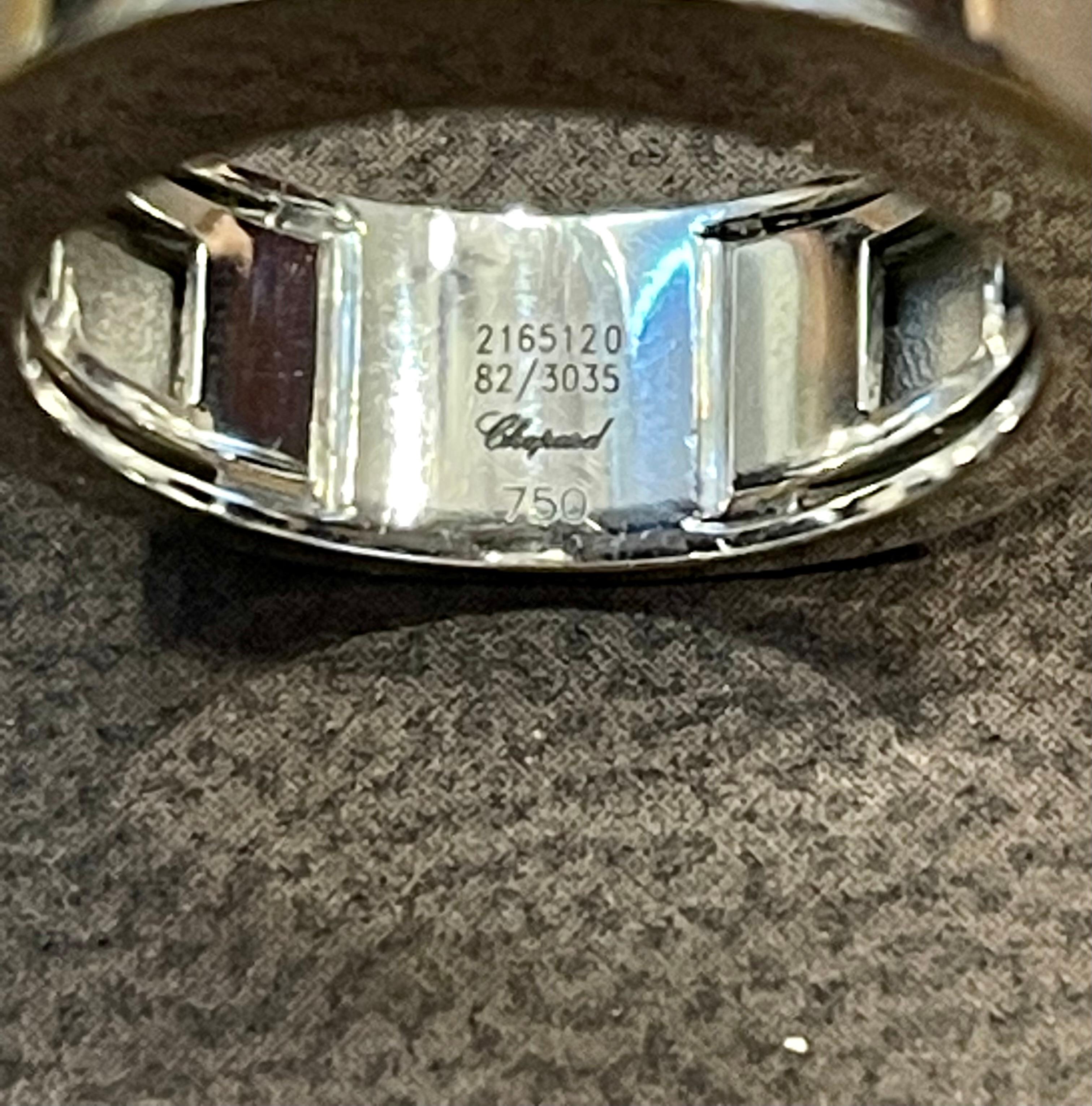 Chopard Happy Diamond 18K White Gold Floating Diamond Ring, Estate For Sale 1