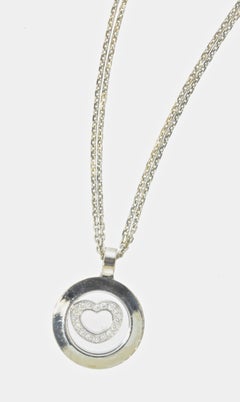 Chopard Happy Diamond 18K White Gold Pendant Necklace