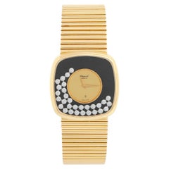 Chopard Happy Diamond 18k Yellow Gold Black Onyx Ref 2164