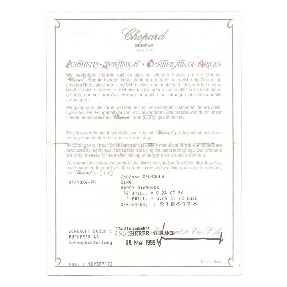 chopard certificate