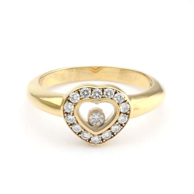 Chopard Happy Diamonds 18 Karat Yellow Gold Diamond Ring at 1stDibs