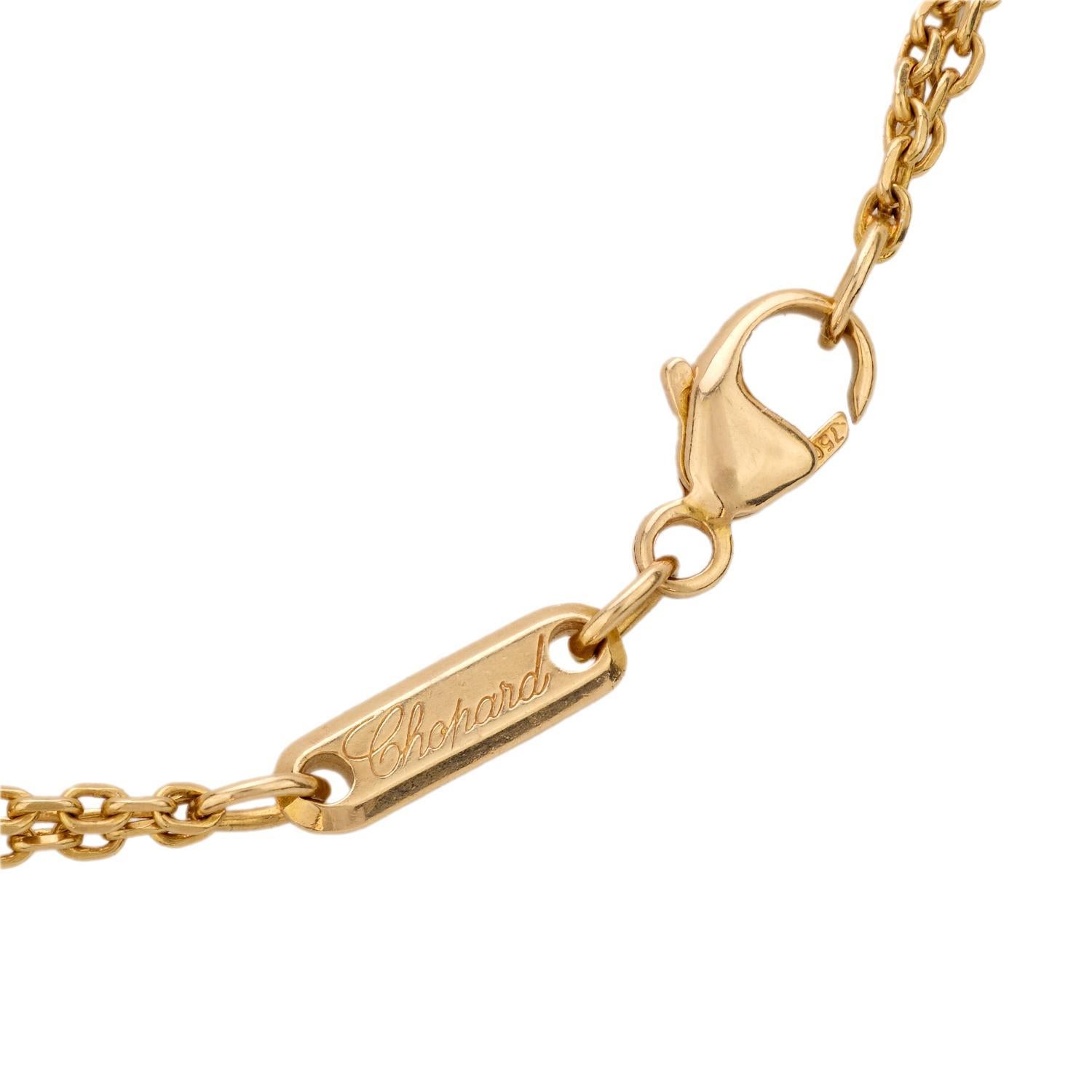 Chopard collana a cuore con diamante felice in oro giallo 18 carati In condizioni ottime in vendita a Beverly Hills, CA