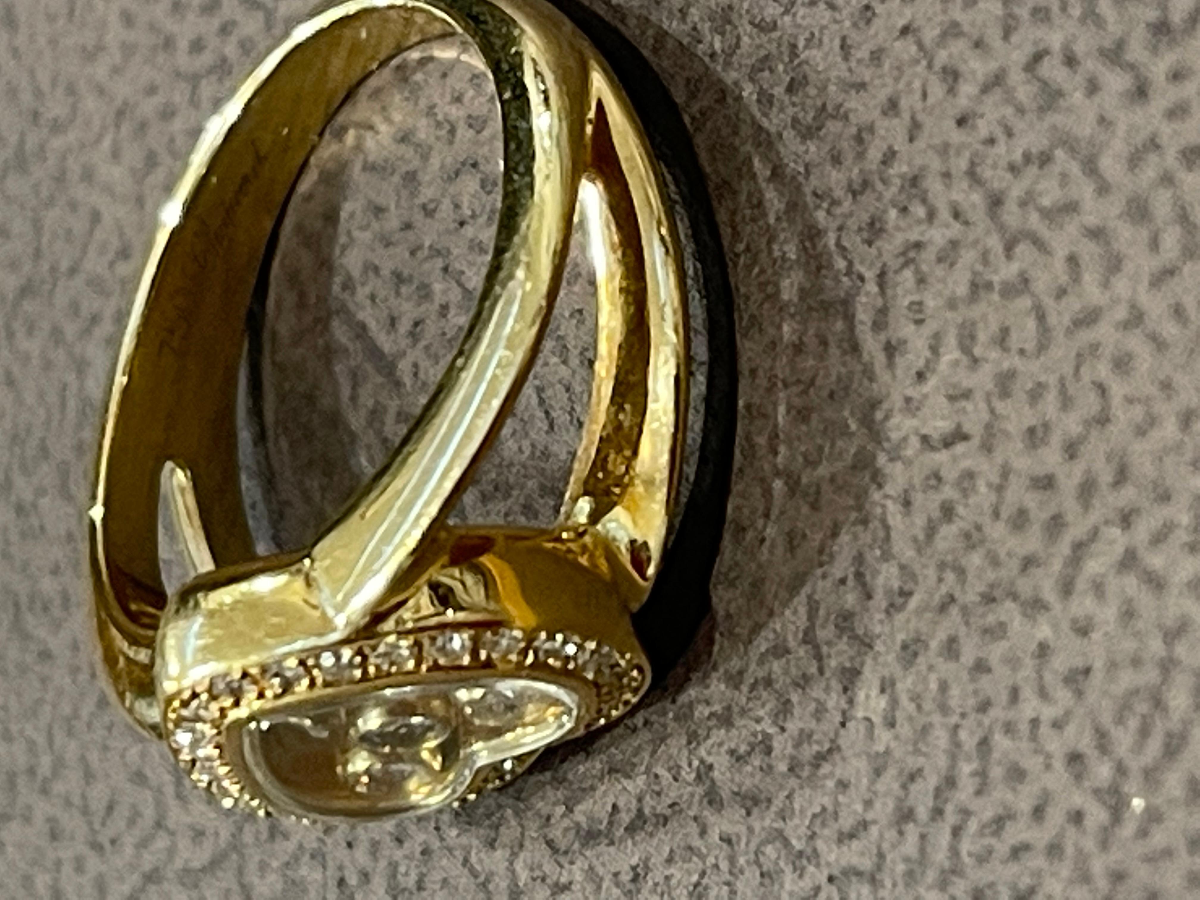 Chopard Happy Diamond 18K Yellow Gold Heart Ring, Estate 1