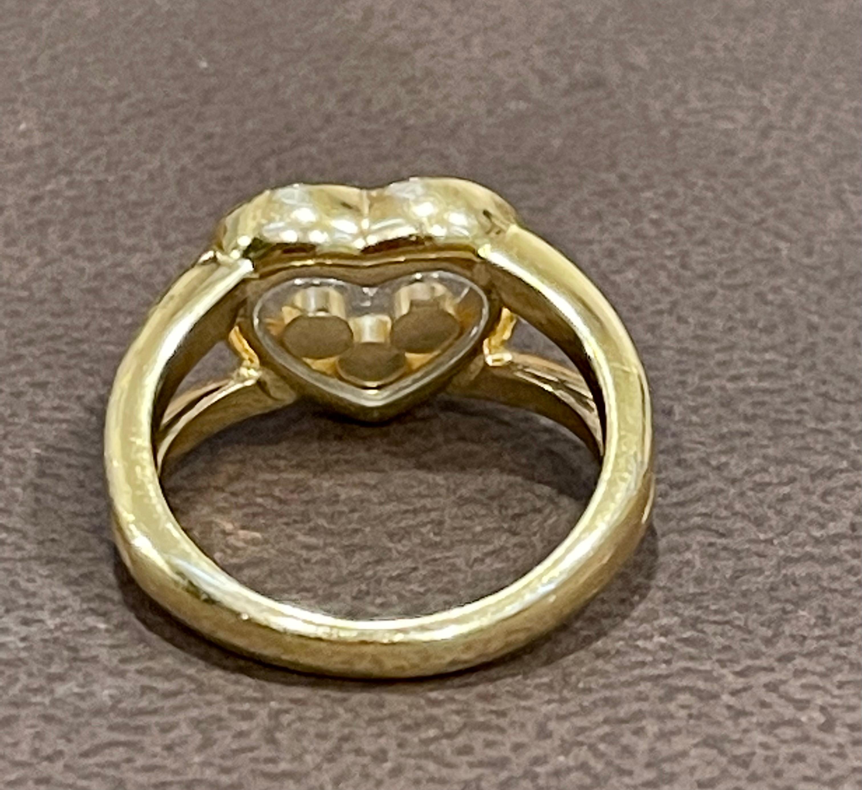 Chopard Happy Diamond 18K Yellow Gold Heart Ring, Estate 2
