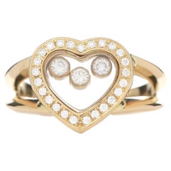 Chopard Happy Diamond 18K Yellow Gold Heart Ring, Estate