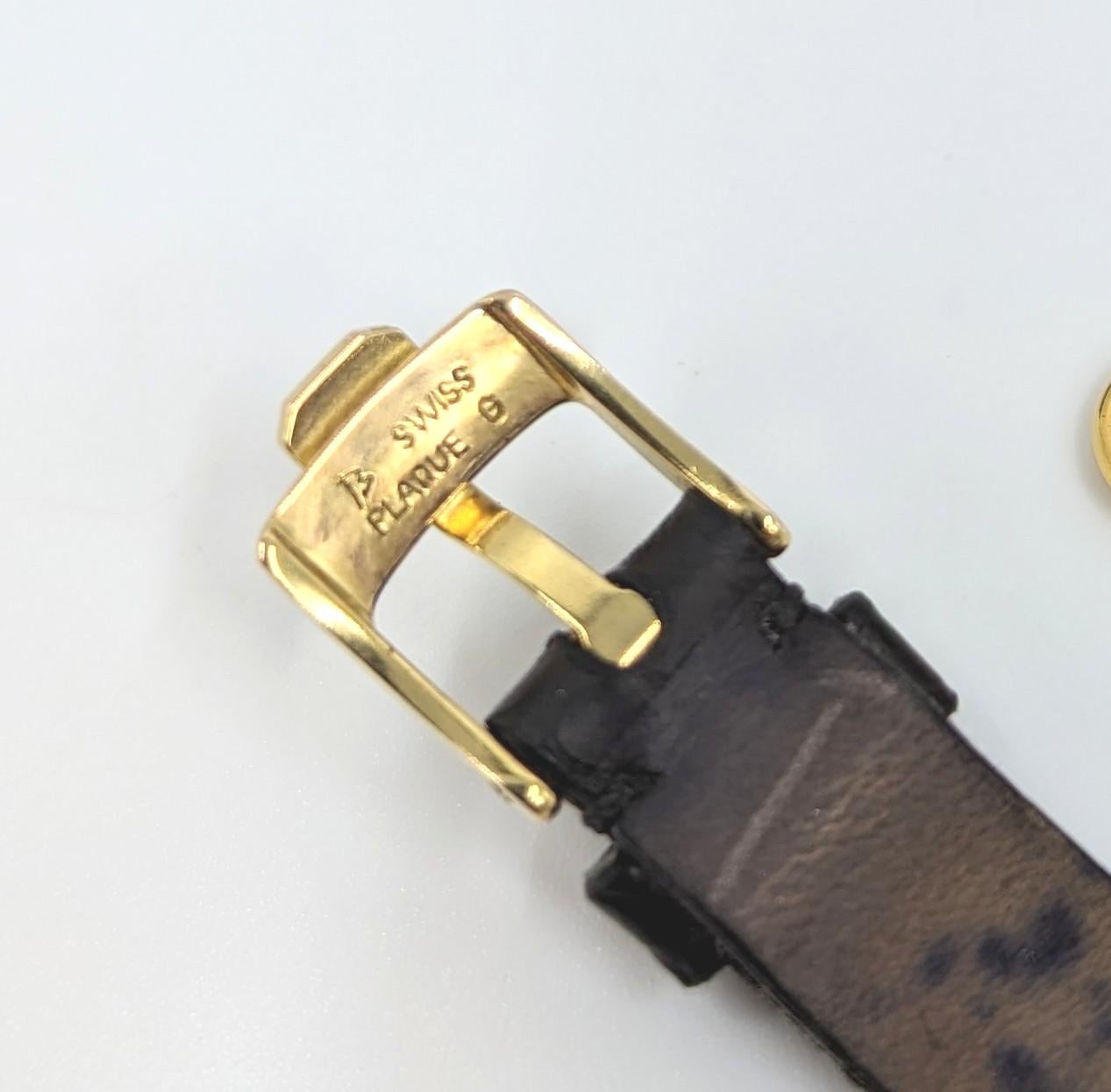 Round Cut Chopard Happy Diamond 18k Yellow Gold Multicolored Gemstone Watch Ref. 20.4069 For Sale