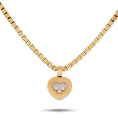Chopard Happy Diamond 18K Gelbgold Anhänger Halskette CH10-070925