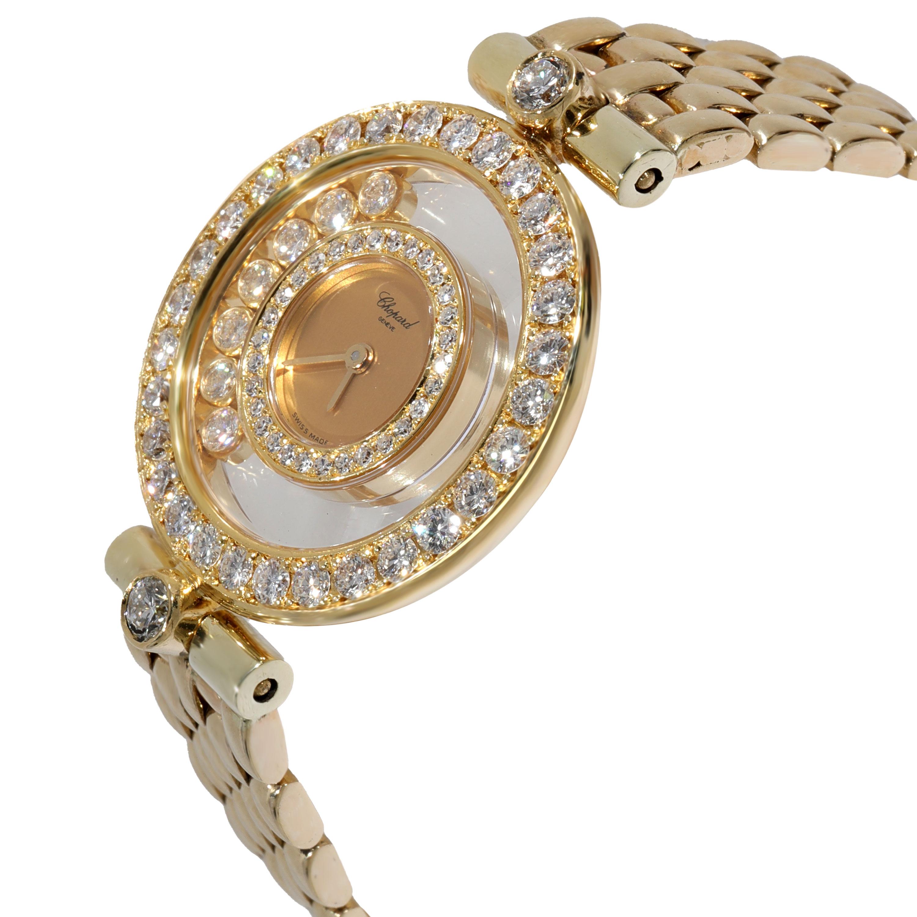 Chopard Happy Diamond 20/5691 Damenuhr aus 18 Karat Gelbgold im Zustand „Hervorragend“ in New York, NY
