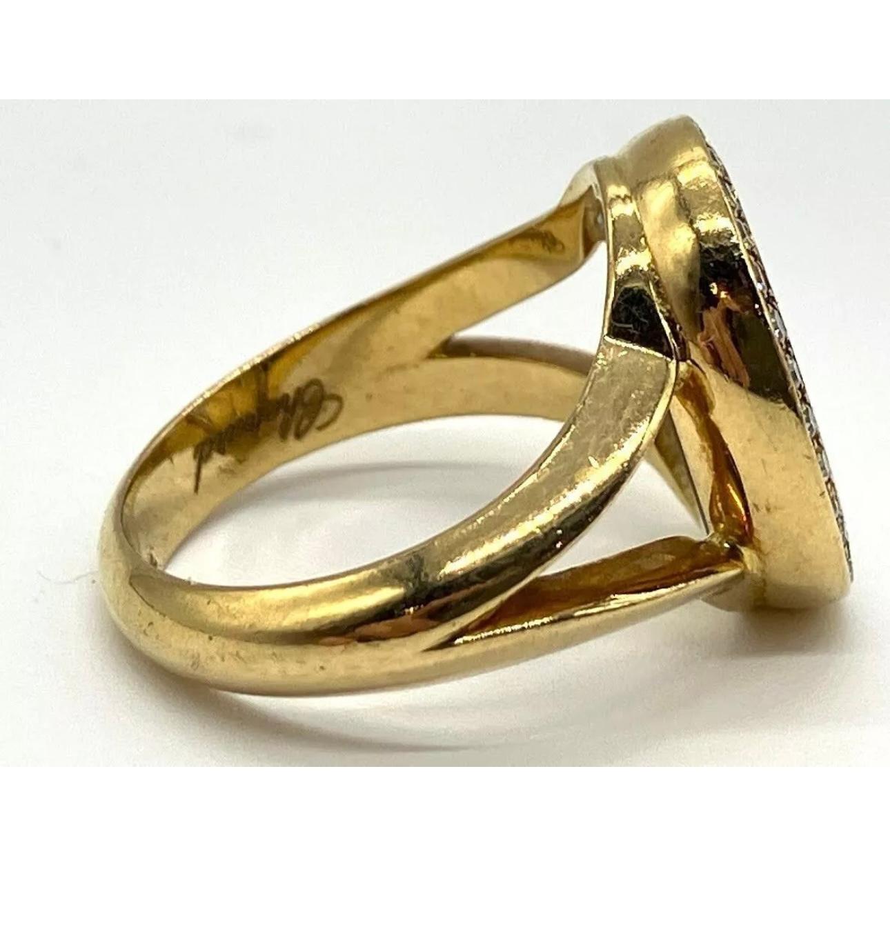 Chopard Happy Diamond 3P Moving Diamond 18k YG Bague en or jaune 5,75 US


La bague est une taille 5,75 et est estampillée le long de la tige intérieure Chopard 750 indiquant l'authenticité et la pureté du métal de la pièce.
En or jaune 18k
Poinçons