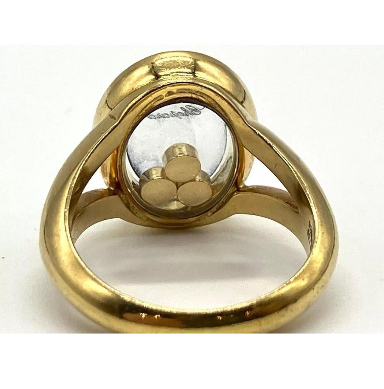 Chopard Happy Diamond 3P Moving Diamond 18k YG Bague en or jaune 5,75 US en vente 1