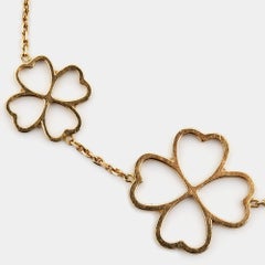 Chopard Happy Diamond Clover 18k Rose Gold Station Bracelet