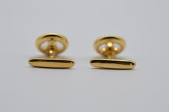 Chopard Happy Diamond Cufflinks 18K Yellow Gold Unworn