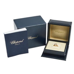 Chopard Happy Diamond Curves 18k Rose Gold Ring Size 52