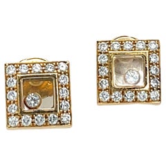 Chopard Happy Diamond Ohrringe und Anhänger aus 18 Karat Gelbgold mit Diamanten