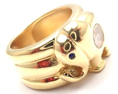 Chopard, bague jonc Happy Diamond Elephant large en or jaune avec diamants