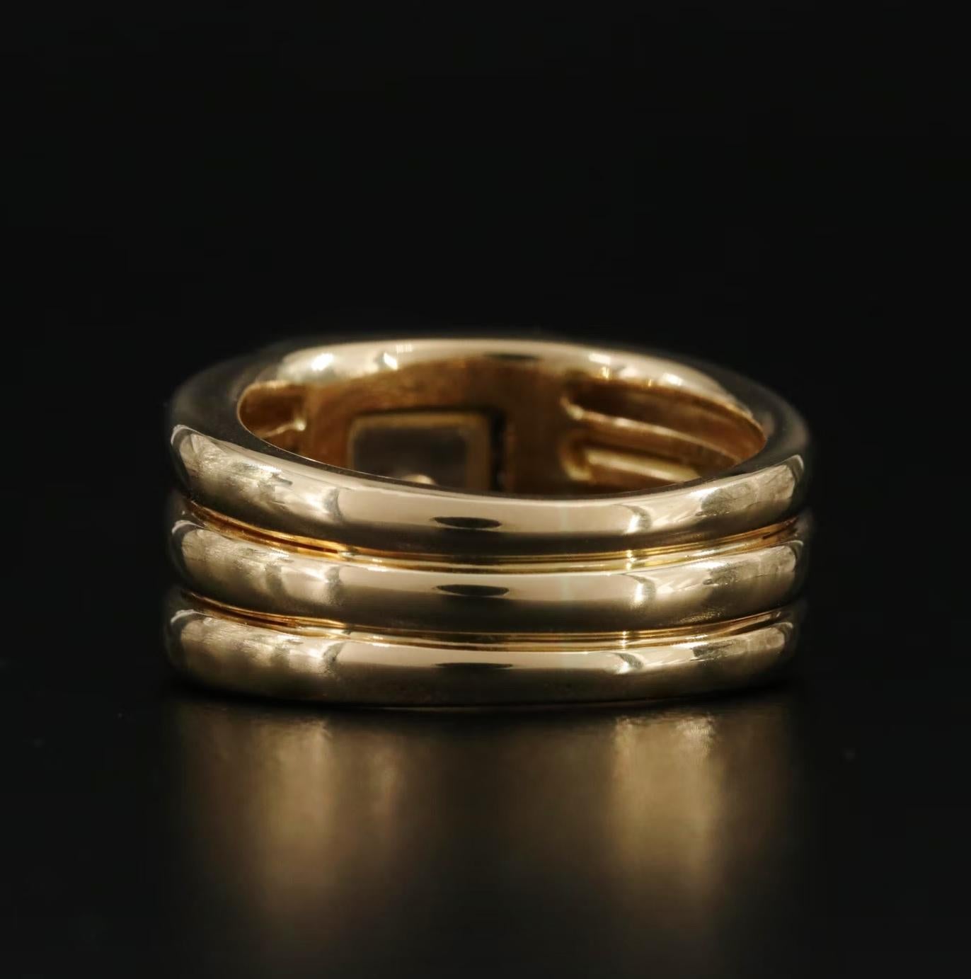 Chopard „ Happy Diamond“ Schwebender quadratischer 18K Ring / SWISS Damen im Angebot