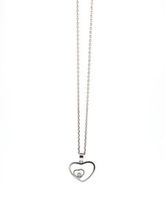 Chopard Happy Diamond Happy Heart Necklace 18 Karat White Gold