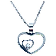 Chopard Happy Diamond Happy Heart Necklace 18 Karat White Gold