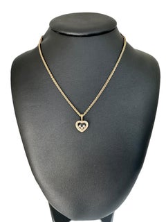 Chopard "Happy Diamond" Heart Pendant Necklace Yellow Gold
