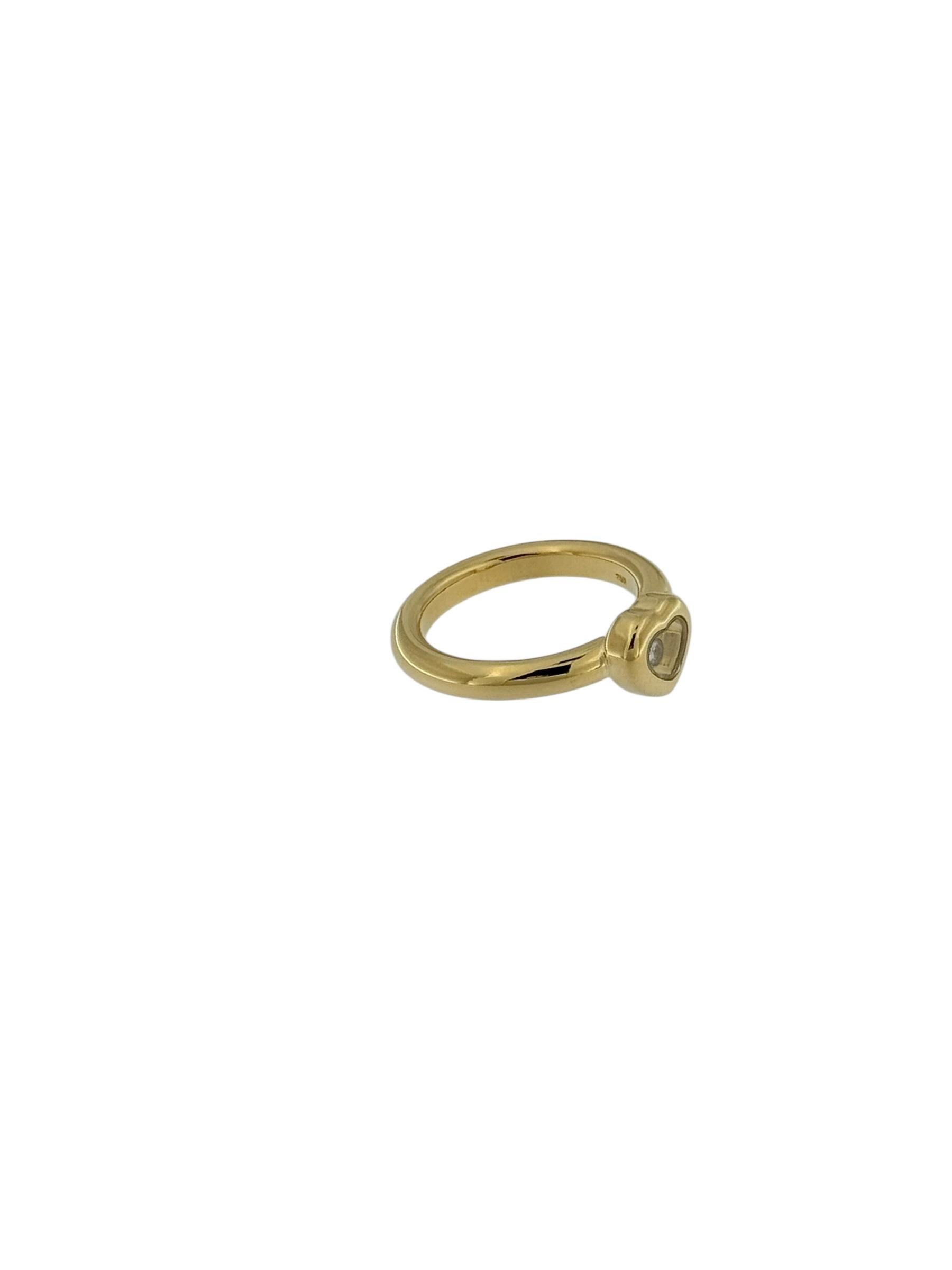 Chopard Happy Diamond Heart Ring 18 karat Yellow Gold For Sale 4