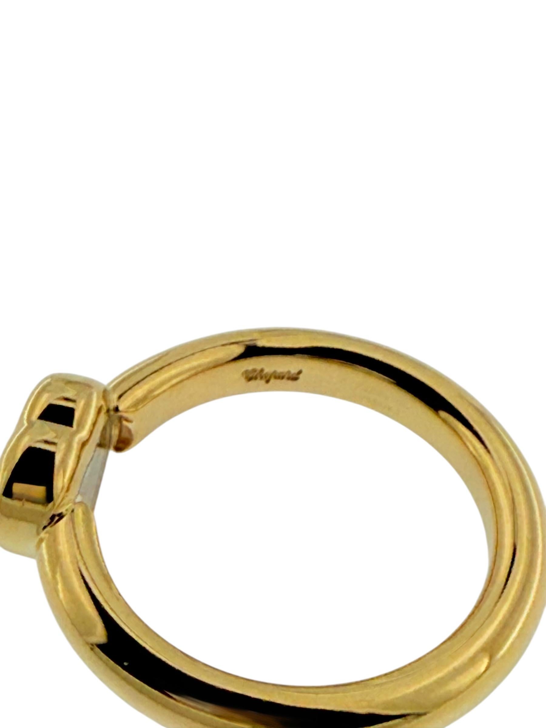 Chopard Happy Diamond Heart Ring 18 karat Yellow Gold For Sale 5