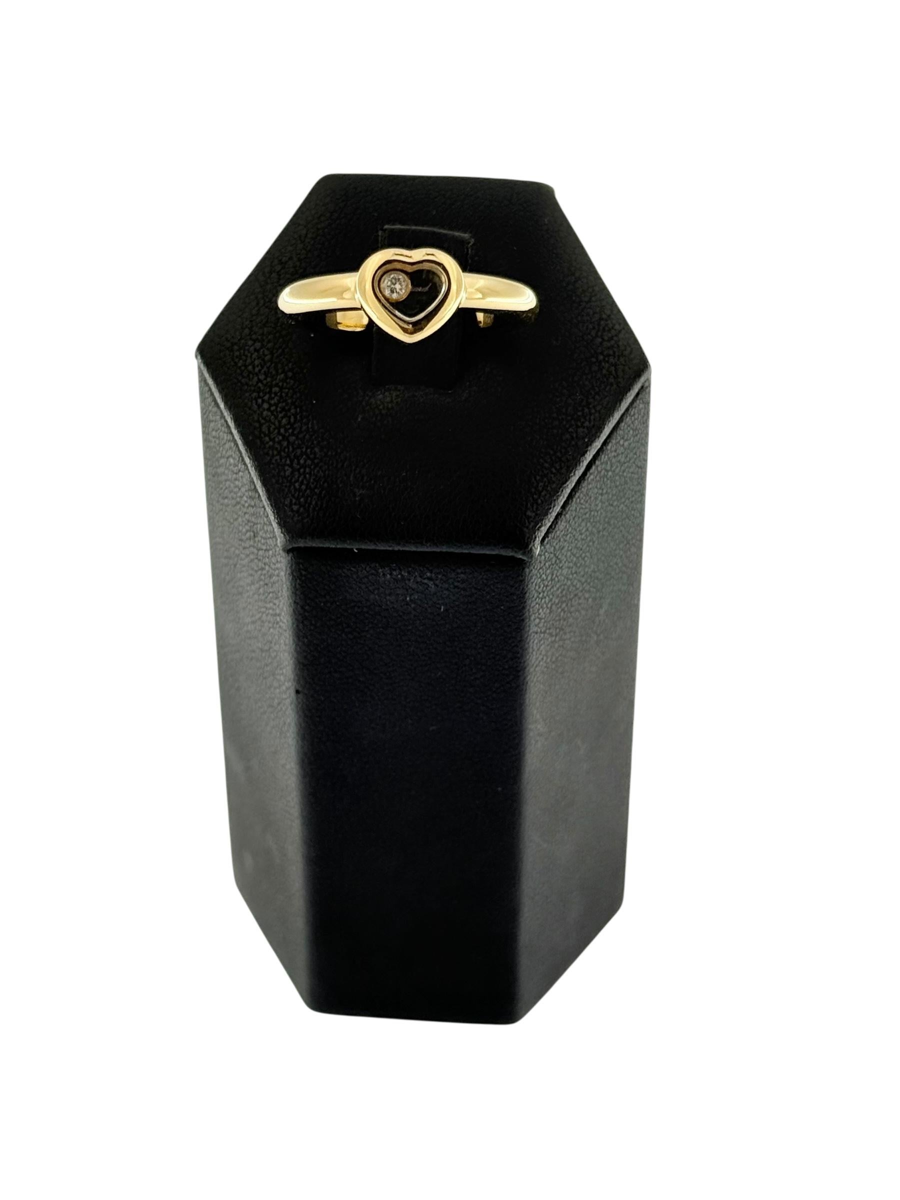 Chopard Happy Diamond Heart Ring 18 karat Yellow Gold For Sale 1