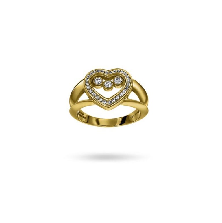 Chopard Happy Diamond Heart Ring 824502-0109 For Sale at 1stDibs