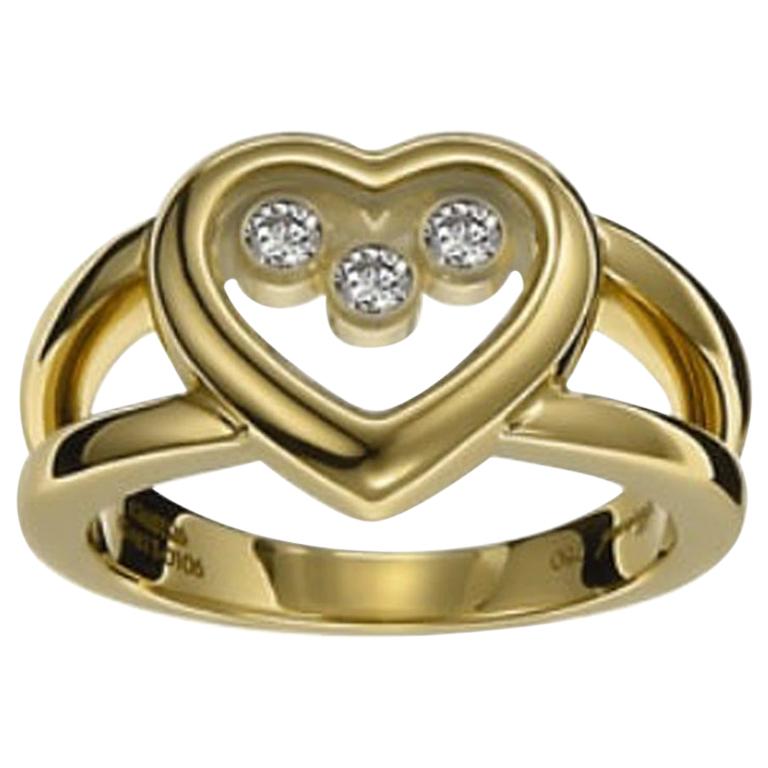 Chopard Happy Diamond Heart Ring 824611-0110 For Sale