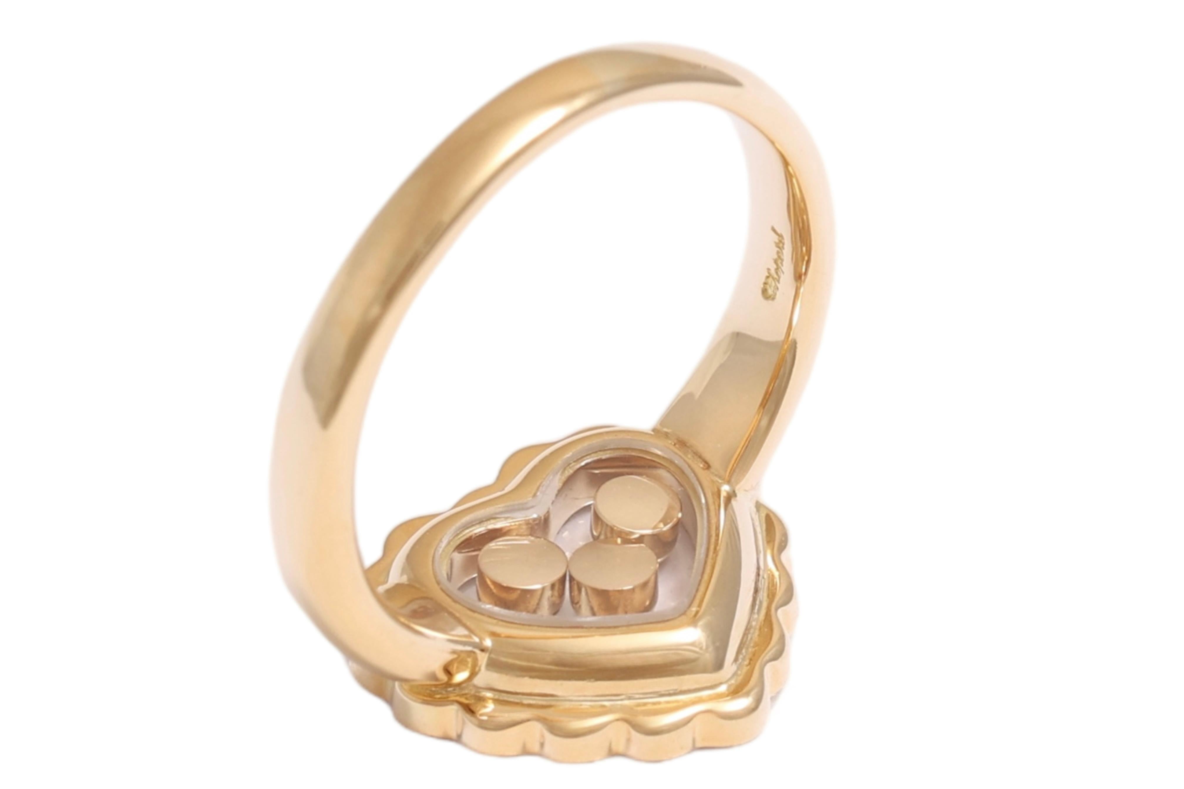 Chopard Happy Diamond Heart Shaped Ring Ref.82 4758 For Sale 3