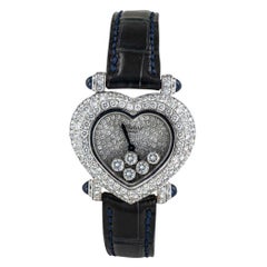 Chopard Happy Diamond Heart Shaped Weißgold Armbanduhr