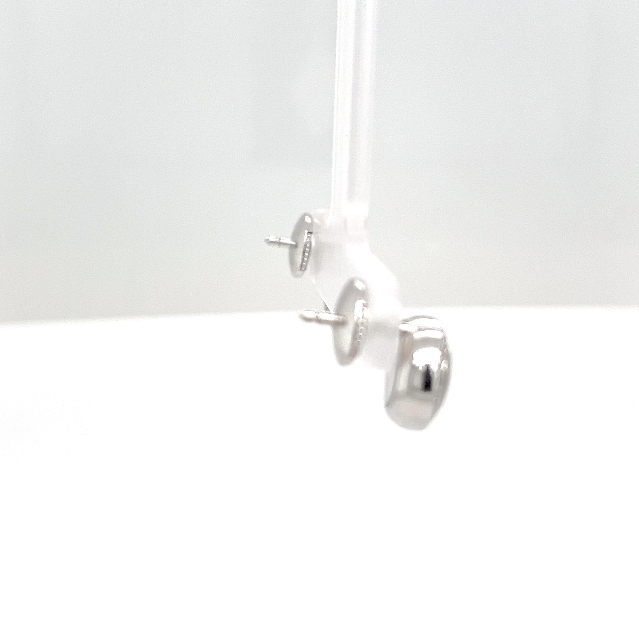 Chopard Happy Diamond Heart Stud Earrings, 18ct White Gold For Sale 3