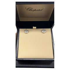 Chopard Happy Diamond Heart Stud Earrings, 18ct White Gold