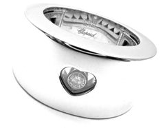 Chopard Happy Diamond Heart White Gold Wide Band Ring