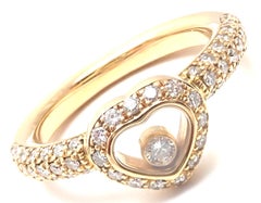 Chopard Happy Diamond Heart Yellow Gold Band Ring