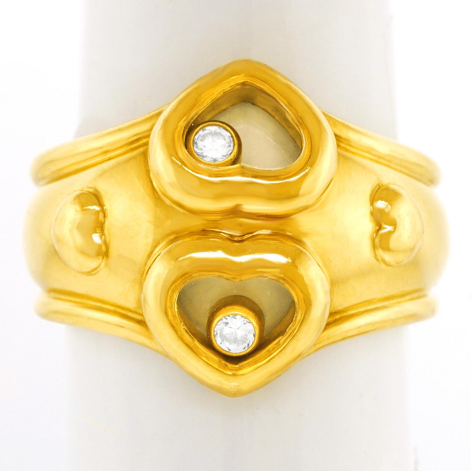 Chopard Happy Diamond Hearts Ring For Sale 2