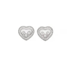 Happy Diamond Icons Herz-Ohrringe aus 18 Karat Weißgold von Chopard