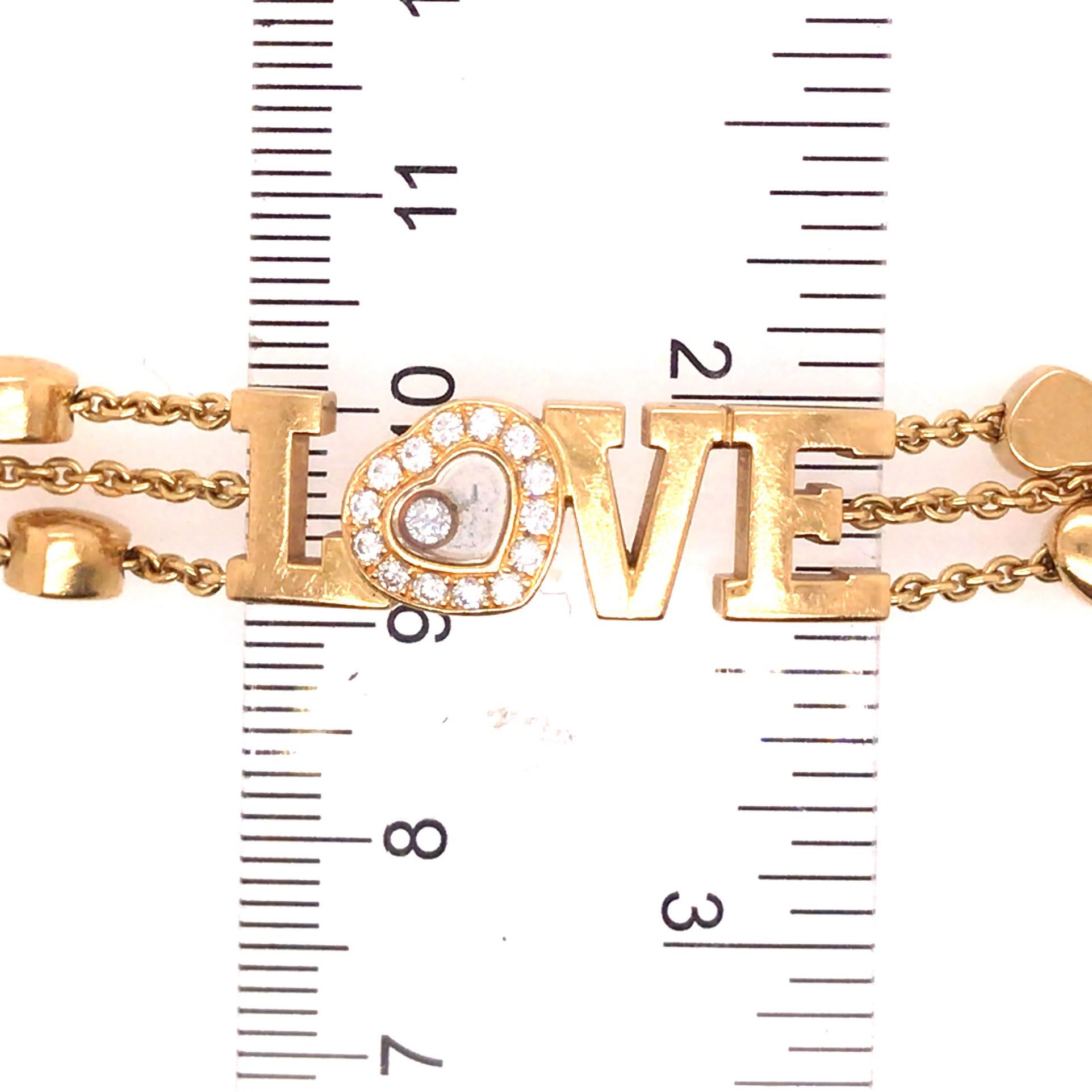 Chopard Happy Diamond Love Bracelet in 18K Yellow Gold 2