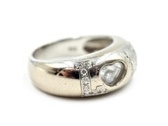 Chopard Happy Diamond “Love” Ring 18 Karat White Gold