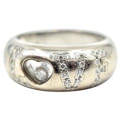 Chopard Happy Diamond “Love” Ring 18 Karat White Gold
