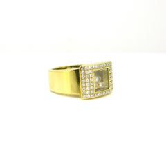 Chopard Happy Diamond Pave Ring, 18kt Yellow Gold