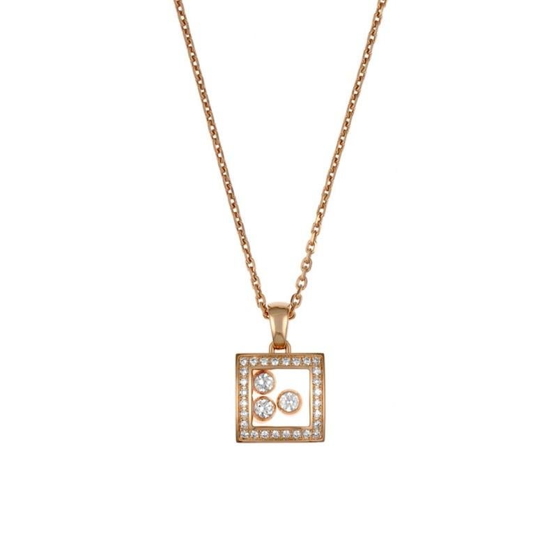 chopard happy diamonds square necklace