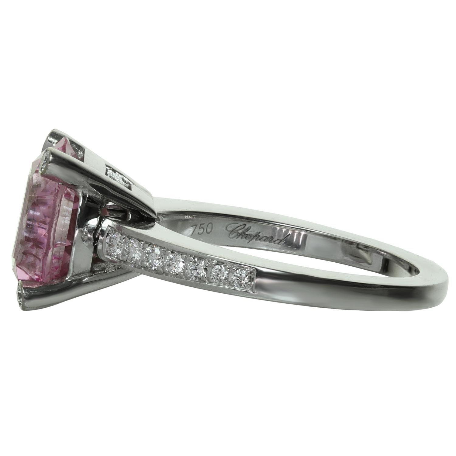 Happy Diamond Ring aus Weißgold mit rosa Quarz von Chopard 1
