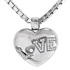 Chopard Happy Diamond Puff Heart 18k Gold Necklace