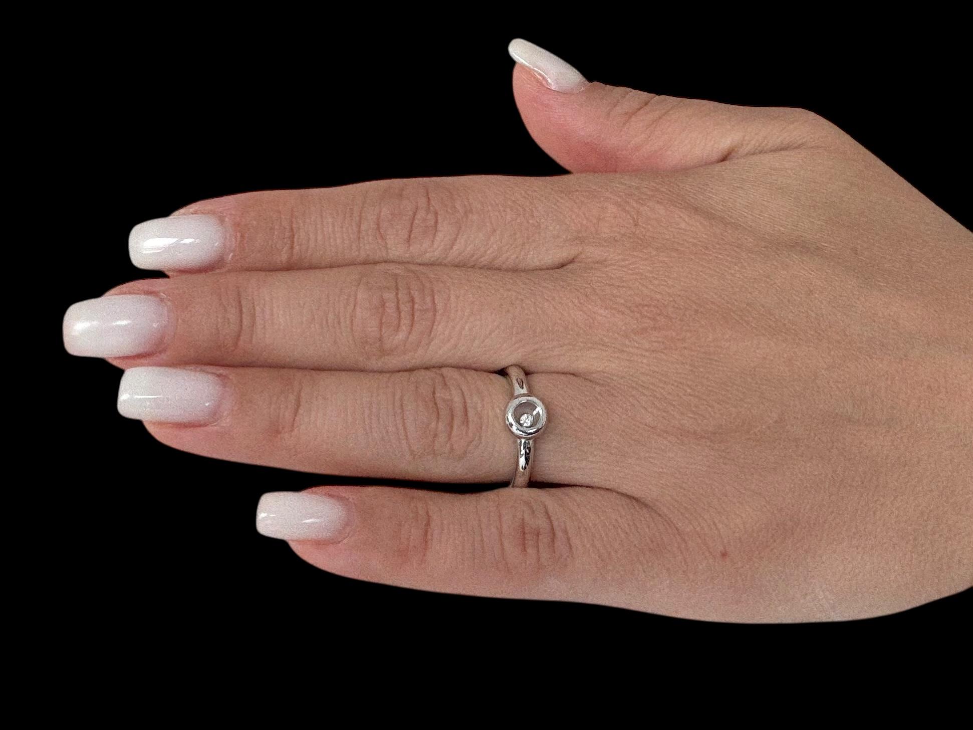 Chopard Anillo Diamante Feliz Oro Blanco 18 quilates en venta 3