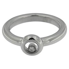 Vintage Chopard Happy Diamond Ring 18 karat White Gold