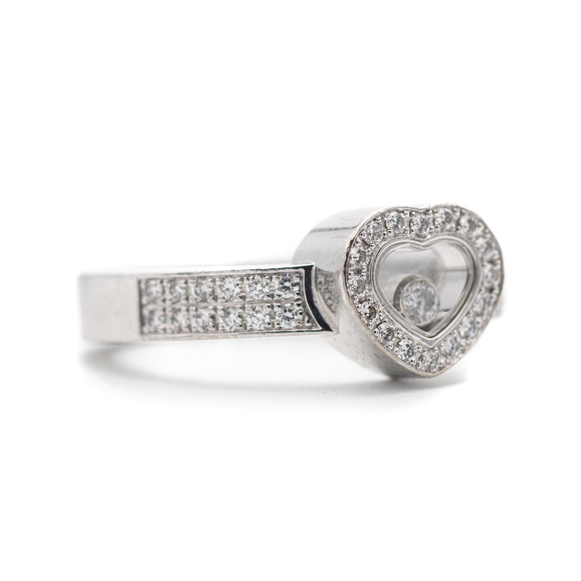 Chopard Happy Diamond ring - 18k white gold with authentic certificate 6