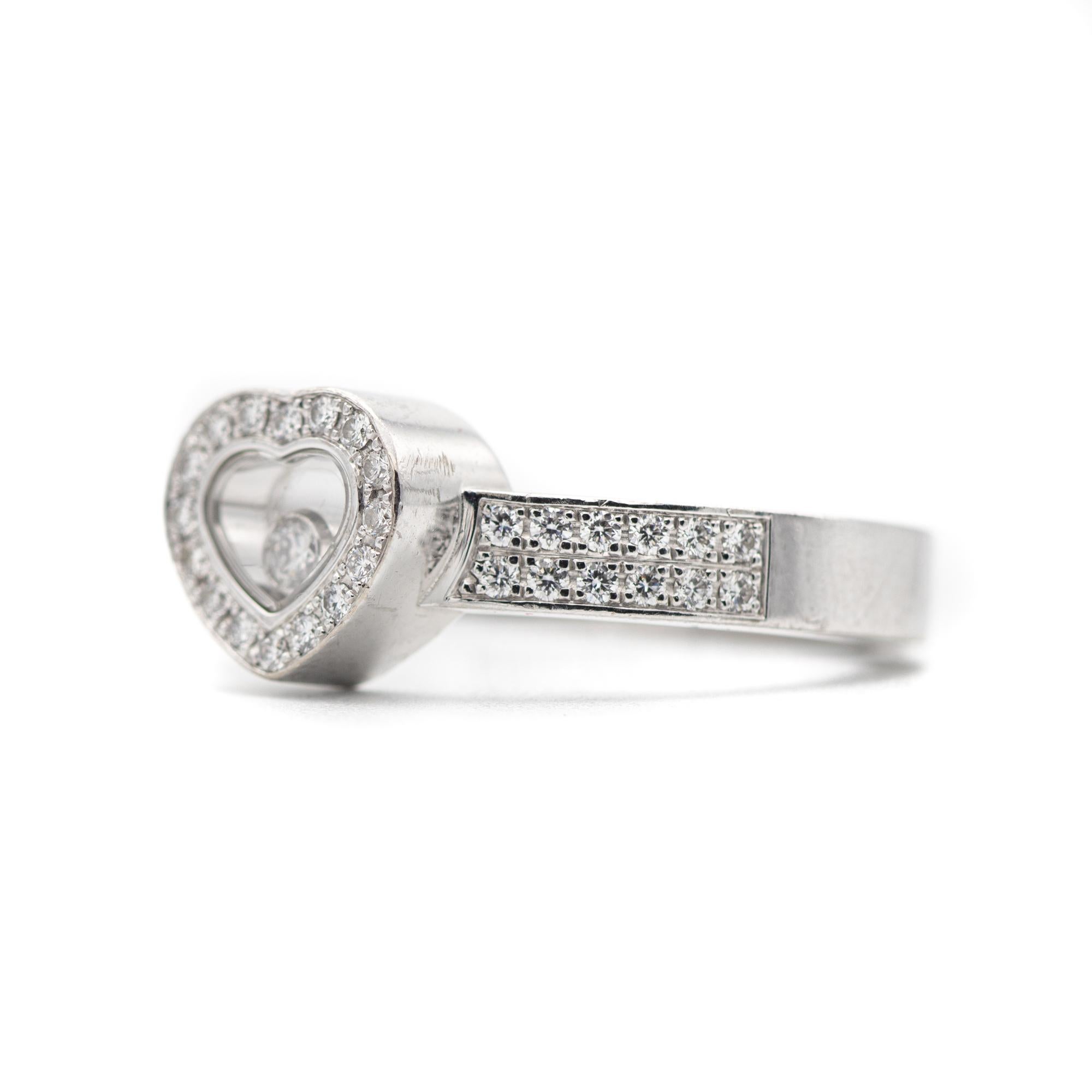 Chopard Happy Diamond ring - 18k white gold with authentic certificate 1