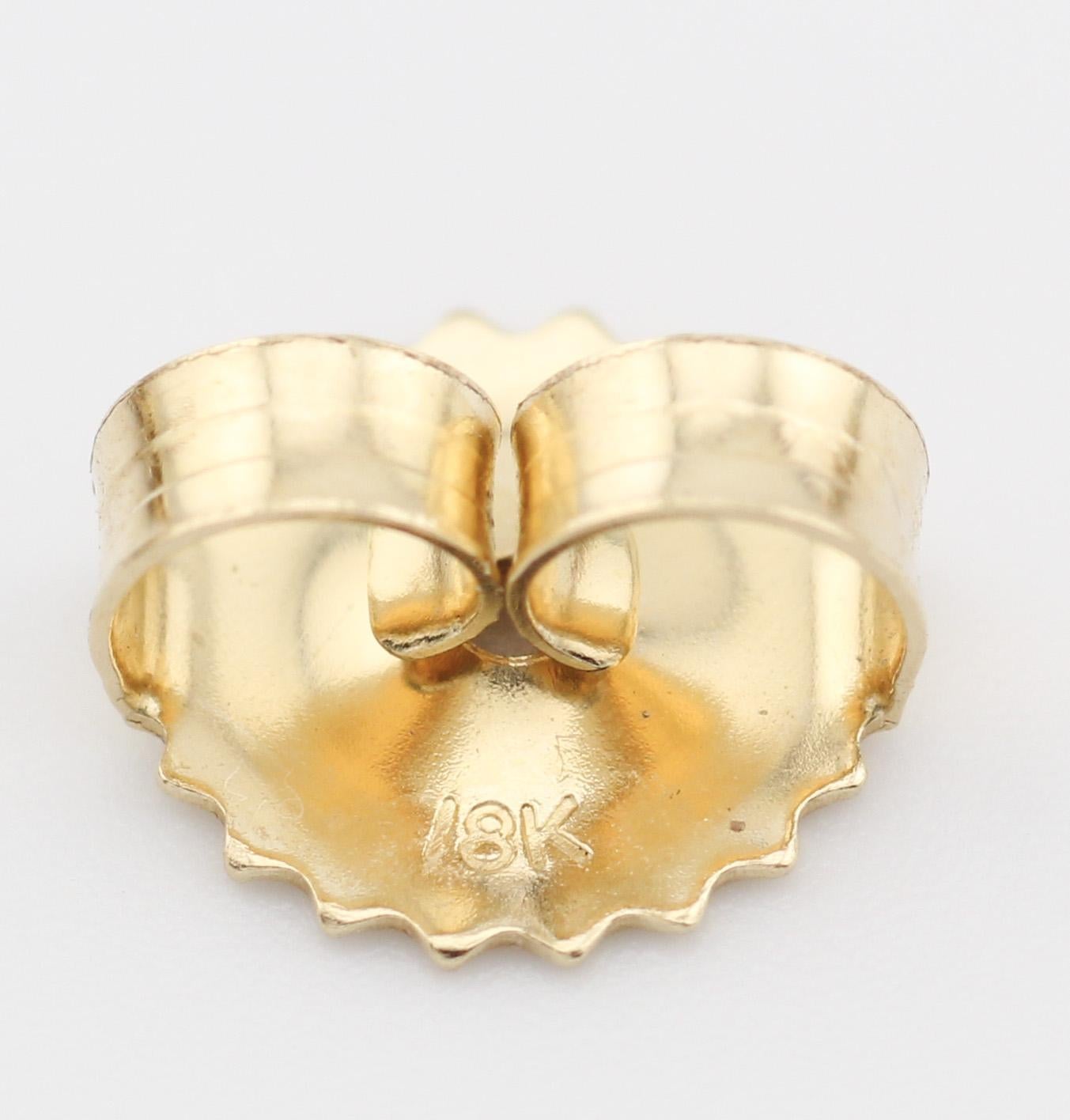 Chopard Happy Diamond Ruby Sapphire 18k Yellow Gold Butterfly Stud Earrings For Sale 2