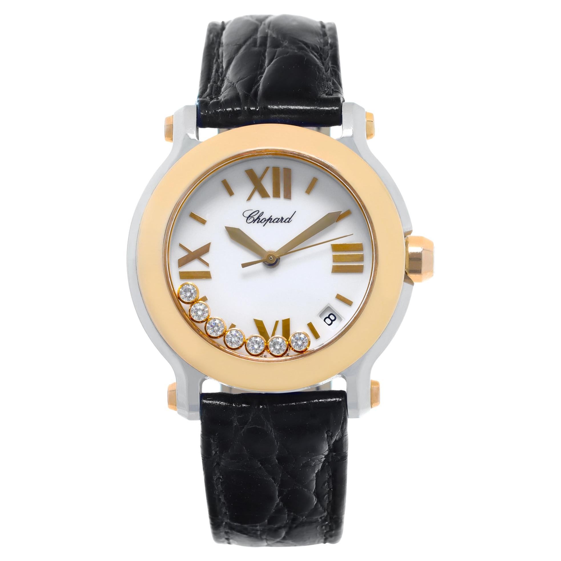 Chopard Happy Diamond Stahl- und Roségold-Quarz-Armbanduhr Ref1420711-8475