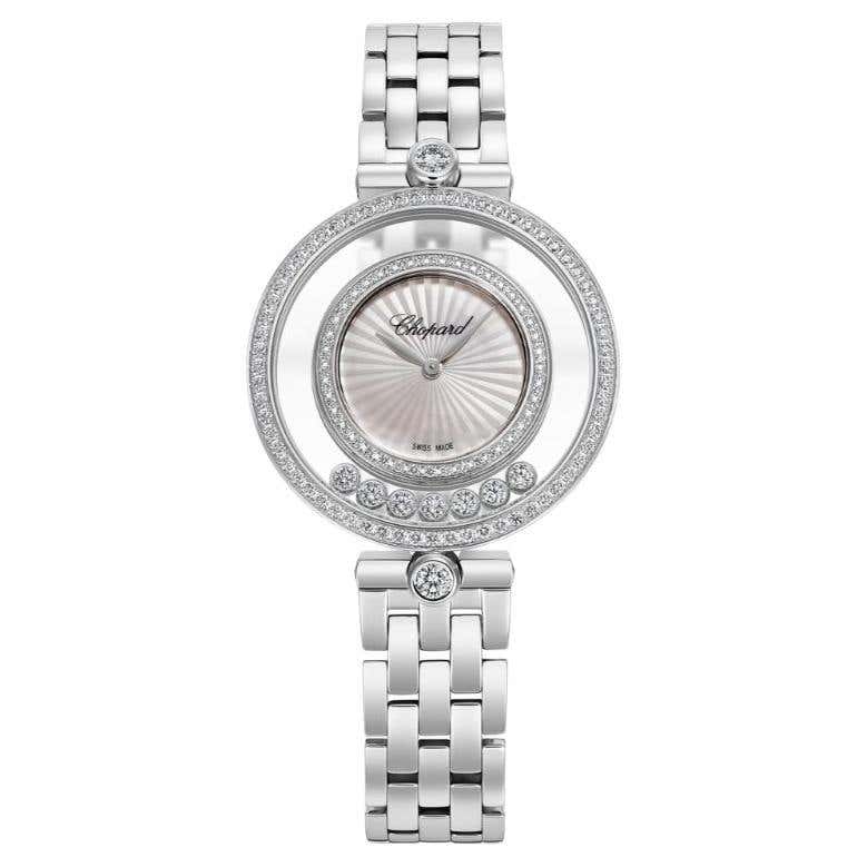 Chopard Happy Diamond Watch Crafted in luxurious 18K gold For Sale at ...